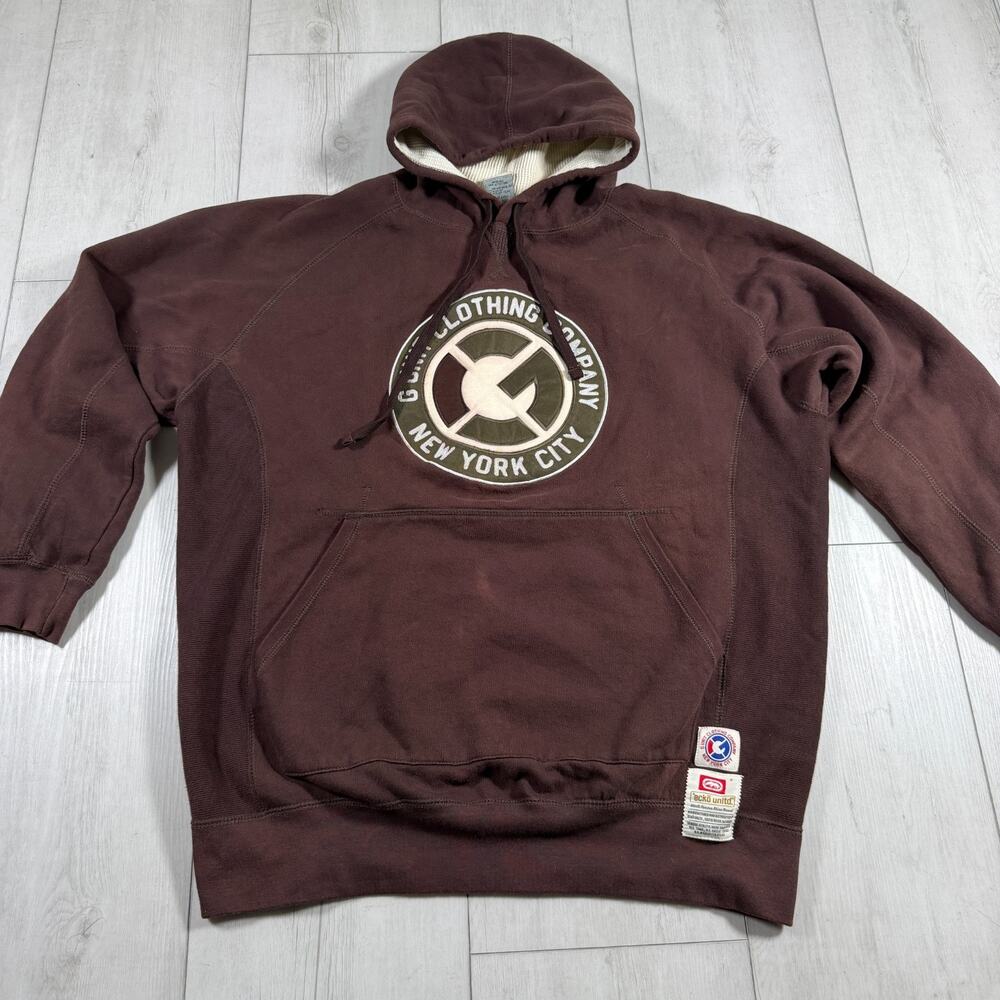 G-Unit Hoodie Men's XL Brown Ecko Unltd Streetwear Y2K Baggy Pullover Graphic